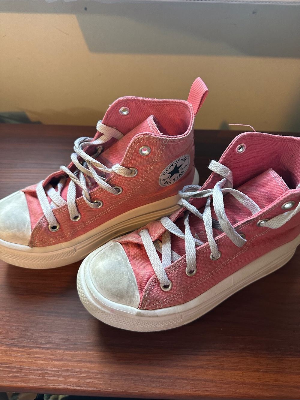Converse Kids Pink Canvas High-Top Sneakers